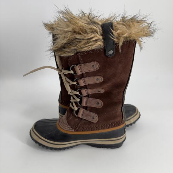 Sorel Joan of Arctic Snow Brown Waterproof Leather Womens Boots NL1540‎ Size 6 - Picture 4 of 8
